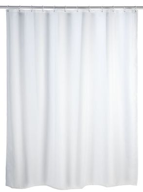 Wenko, Duschvorhang Uni white - Anti-Schimmel/ Anti-Bakteriell, Polyester
