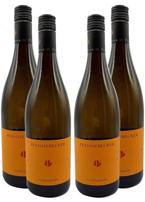 Pfannebecker - 4er Set Grauburgunder 0,75L (13,5% Vol) Trocken - Rheinhessen