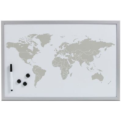 Magnettafel World + 3 Magnete, 60x40 cm, ZELLER