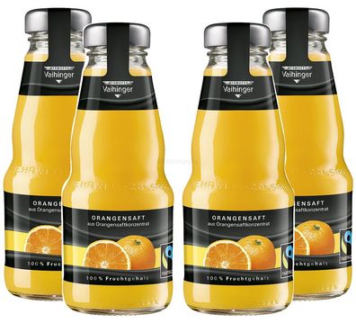 Niehoffs Vaihinger Orangensaft 0,2L TWO - 4er Set inkl. Pfand Mehrweg