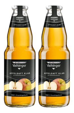 Niehoffs Vaihinger Apfelssaft klar 1L TWO -2er Set inkl. Pfand Mehrweg