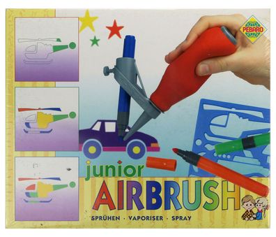 Airbrush Set Junior Pebaro mit 10 Stiften Sprühflasche & Vorlagen