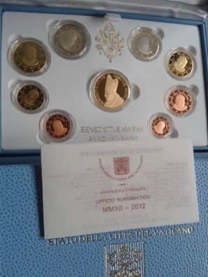 Original KMS 2012 PP Vatikan mit 50 euro Gold Vatikan Papst Benedikt XVI.