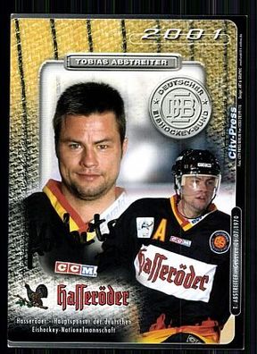 Tobias Abstreiter Nationalmannschaft AK 2001 Original Signiert Eishockey + A 60722