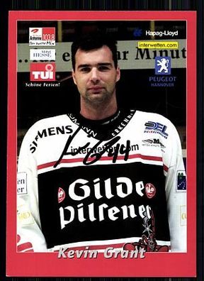 Kevn Grant Hannover Scorpions 2000-01 TOP AK Original Signiert Eishockey + A 60764