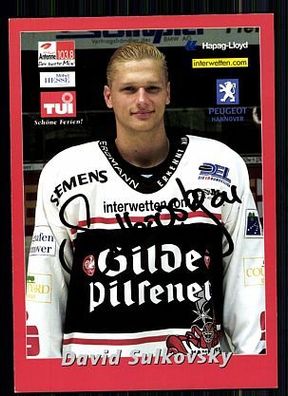 David Sulkovsky Hannover Scorpions 2000-01 TOP Original Signiert Eishockey + A 60776