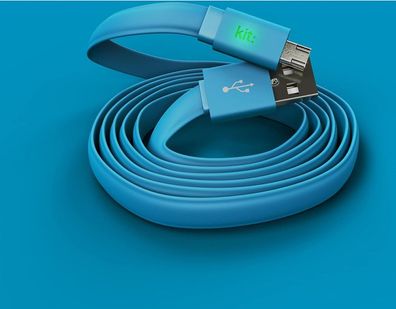 FRESH Micro-USB Daten-/ Ladekabel Blau für Handy/ Tablet