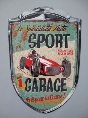 Blechschild, Reklameschild Auto Sport Garage Oldtimer Wandschild Schild 35x25 cm