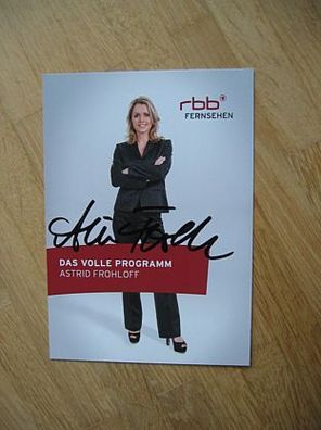 RBB Fernsehmoderatorin Astrid Frohloff - handsigniertes Autogramm!!!