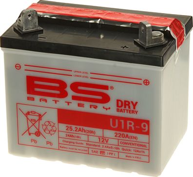 Batterie Starterbatterie & Säure für Rasentraktor 12V 24Ah + Pol Rechts