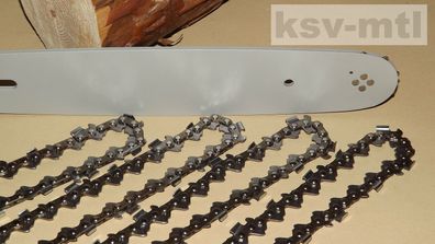 4 Sägekette 1.3/3/8"/44TG + 1 Schwert 30cm Stihl MS018 021 023 025