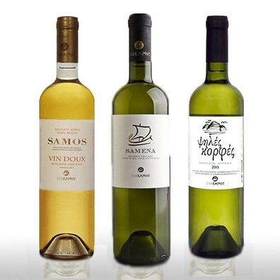 Samos Muskat - Wein trocken und süß 3x 750ml der Winzergenossenschaft EOSS