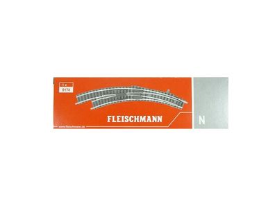 Fleischmann N 9174, Bogenweiche links, neu, OVP