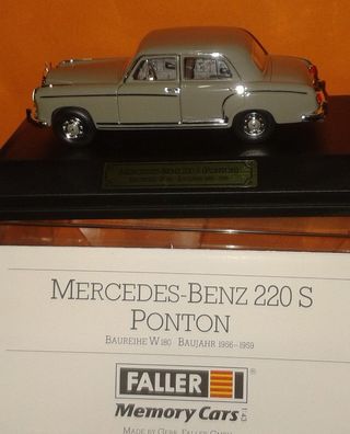 Mercedes Benz 220S Ponton, W180, Faller, grau