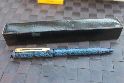 Waterman Retro-Kugelschreiber; mit Großraummine; dunkelblau-meliert