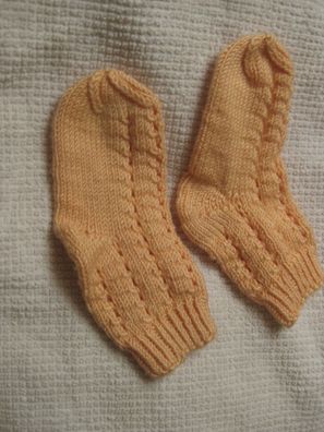 1Paar Socken handgestrickt aus Rellana Microfaser Polyacryl Gr 22-23