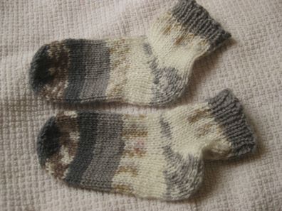 1Paar Socken handgestrickt aus Rellana Polyacryl Gr 20/21