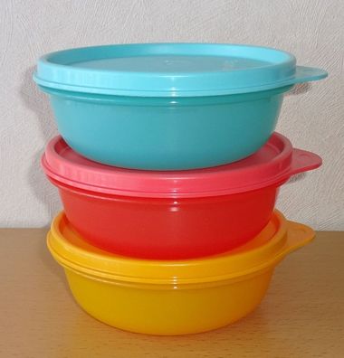 Tupperware® * * Kleine Hit-Parade (3) * * 300 ml-Schüsseln - Orange/ Rot/ Türkis
