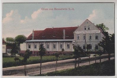 60575 Ak Gruß aus Meuselwitz S.-A. Etablissement zum Weinberg 1910
