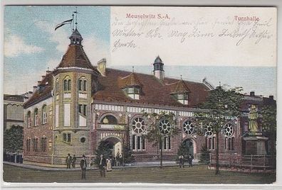 60589 Präge Ak Meuselwitz S.-A. Turnhalle 1907