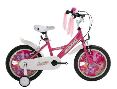 16 16" Zoll Mädchen Kinder Fahrrad Kinderfahrrad Mädchenfahrrad Stützräder 2100 pink