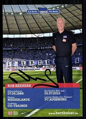 Rob Reekers Hertha BSC Berlin 2013-14 Autogrammkarte + A 60847