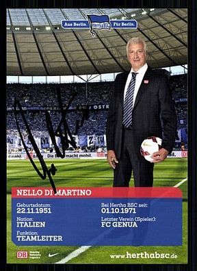 Nello Di Martino Hertha BSC Berlin 2013-14 Autogrammkarte + A 60848