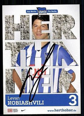 Levan Kobiashvili Hertha BSC Berlin 2013-14 Autogrammkarte + A 60852