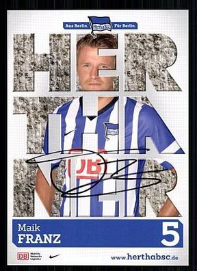 Maik Franz Hertha BSC Berlin 2013-14 Autogrammkarte + A 60853