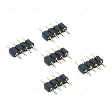 5x schwarze PIN Stecker Verbindungsstecker zur Verbindung von LED SMD RGB Strips ...