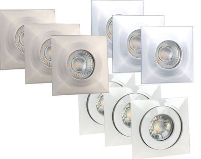 Hochwertige LED Einbauleuchten Einbaustrahler Spot 4W Warmweiß | IP44 | 3er Set