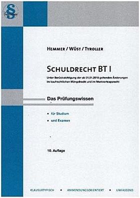 Schuldrecht BT I (Skripten - Zivilrecht), Karl-Edmund Hemmer, Achim W?st, Mic ...