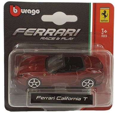 Bburago Ferrari Race & Play Modellauto Ferrari California T 1:64 Spielzeugauto