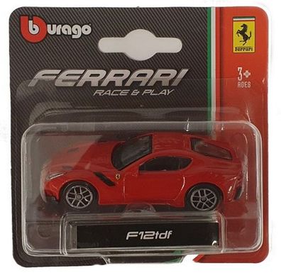 Bburago Ferrari Race & Play Modellauto F12tdf 1:64 Spielzeugauto