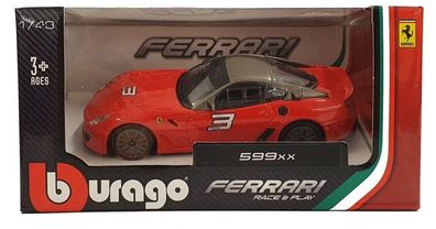 Bburago Ferrari Race & Play Modellauto 599xx 1:43 Spielzeugauto