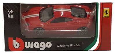 Bburago 18-56110 Ferrari Race & Play Modellauto Challenge Stradale 1:64 Fahrzeug