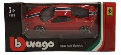 Bburago 18-56110 Ferrari Race & Play Modellauto 458 Italia Speciale 1:64 Auto