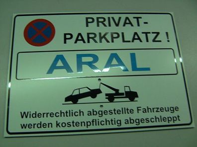 Privat - Parkplatz- Schild mit Text oder Kfz. Zeichen Größe 290 x 210 mm
