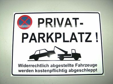 Privatparkplatz Parkplatz auch mit Kfz.Nr 520 x 110 x 4 mm mit Erdstab 