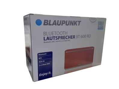 Blaupunkt BT600 rot Akku Bluetooth Lautsprecher NFC Powerbank Musikbox Soundbox