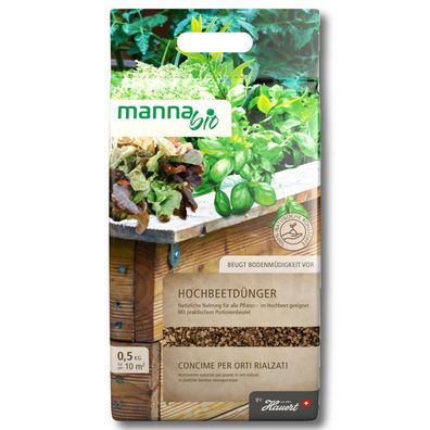 Manna Bio Hochbeetdünger 0,5 kg Gemüsedünger Kräuterdünger Beetdünger