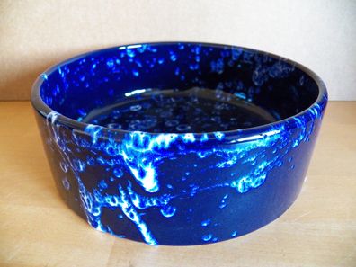 Schalen Untersetzer blau mit weißem Muster ca. 18 cm oder 13,5 cm Ø