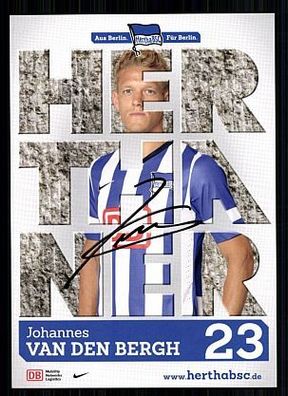 Johannes van den Bergh Hertha BSC Berlin 2013-14 Autogrammkarte + A 60867