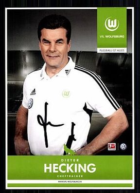 Dieter hecking VFL Wolfsburg 2012-13 Autogrammkarte + A 60966