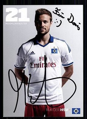 Maximilian Beister Hamburger SV 2013-14 Autogrammkarte + A 60961
