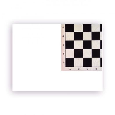 Schachbrett Ahorn bedruckt - mit Zahlen und Buchstaben - Breite 48 cm - Feldgröße 5