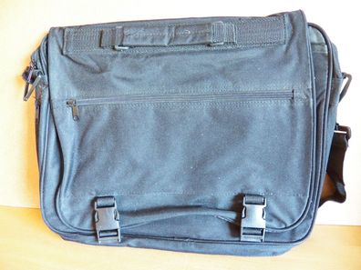 Handtasche Schultertasche Laptoptasche in schwarz mit Trageriemen