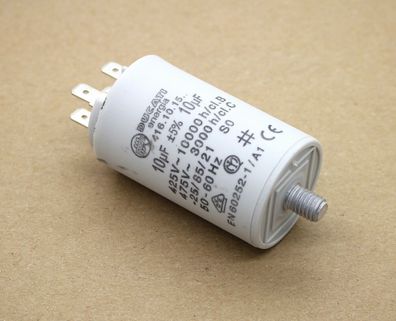 Kondensator 10uF / 425VAC Motorkondensator Anlaufkondensator 36 x 62 mm