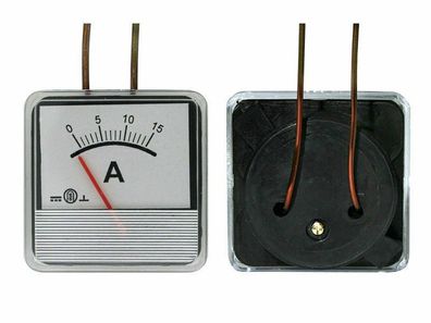 0-15A DC Einbau Messinstrument Analog Amperemeter 47mm x 47mm