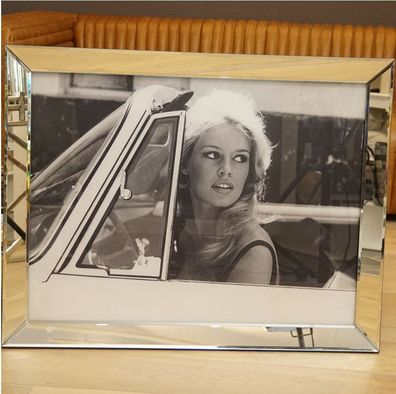 Wandbild Spiegelrahmen Brigitte Bardot Auto Car Cabrio Kunstdruck Spiegel Deko